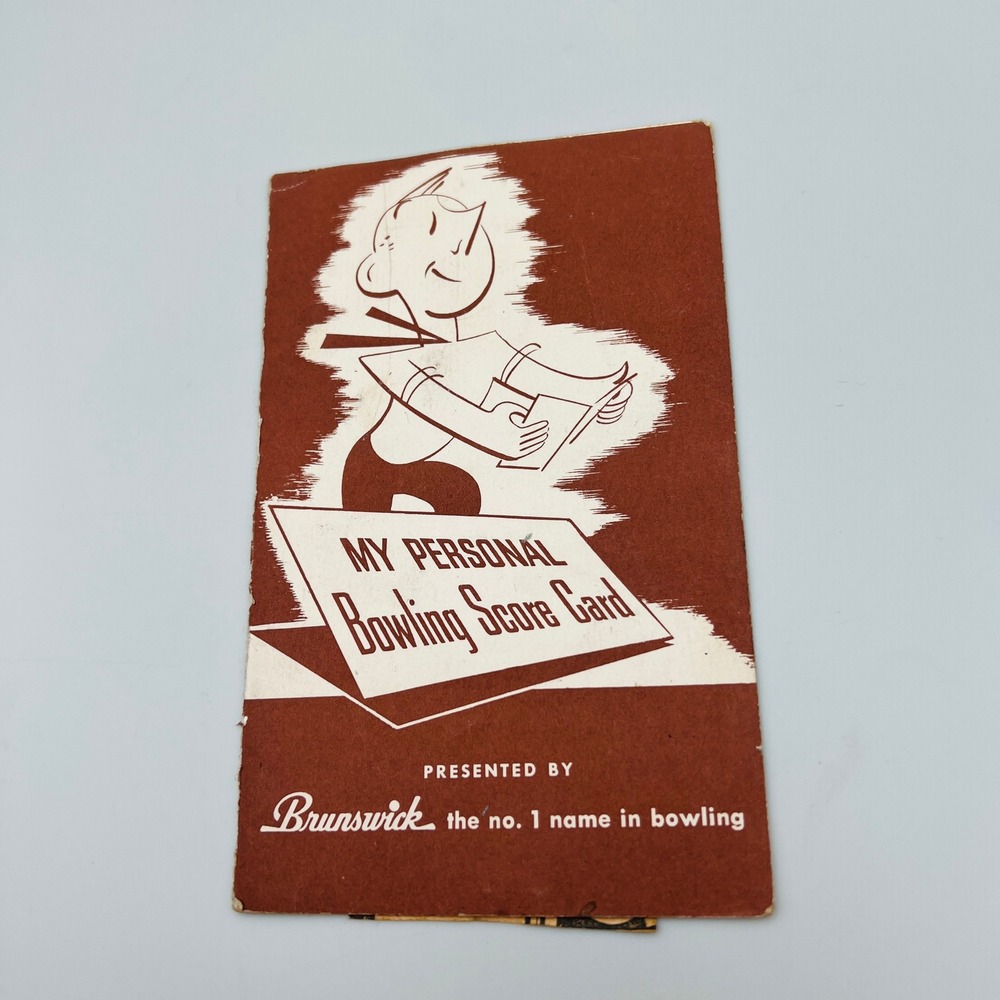 Vintage Brunswick Bowling‎ Score Card 1950 1951 Sports Memorabilia Ephemera